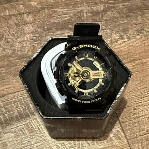 NWT CASIO G SHOCK ANALOG DIGITAL BLACK RESIN STRAP WATCH